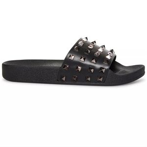 Madden Girl Flashh slides, Size: 10, Color: Black